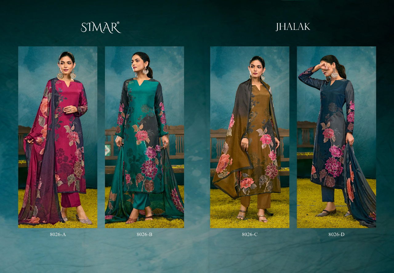 Jhalak By Glossy Crape Printed Dress Material Exporters In India